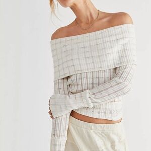 FREE PEOPLE Snowbunny Girlfriend Rib Top